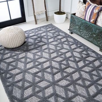 Talaia Neutral Geometric Indoor/outdoor Area Rug